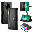 Cu clapetă pentru Realme 14 Pro 5G, Wallet Zipper Pocket, negru