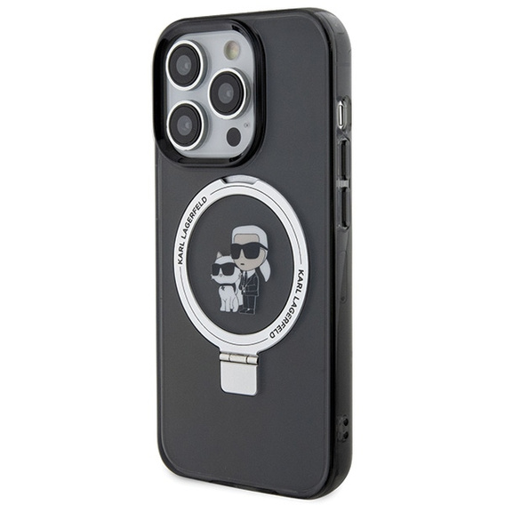 Suport pentru inel Karl Lagerfeld Husa MagSafe Karl & Choupette pentru iPhone 15 Pro
