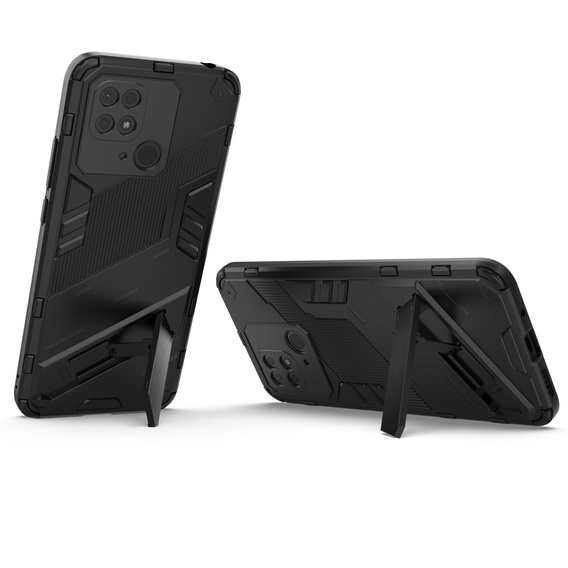 Husa pentru Xiaomi Redmi 10C, Military kickstand, albastru