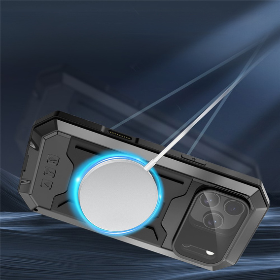 Husă blindată R-JUST cu protecție pentru ecran și suport pentru iPhone 17 Pro