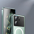 Carcasă de protecție pentru camera foto pentru Xiaomi 13T / 13T Pro, CamShield MagSafe, transparent / verde