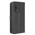 Cu clapetă pentru Poco F5 Pro 5G, Wallet Smart Magnet, negru