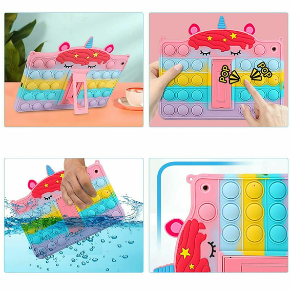Husă pentru copii pentru iPad 9.7" 2018/2017 (6/5 gen.), Bubble, multicolor