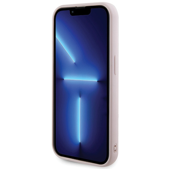 Husă metalică matlasată cu logo pentru iPhone 15 Pro