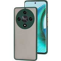 Husă din silicon pentru Honor Magic 6 Lite 5G, cu protecție pentru cameră, transparent / verde