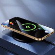 Carcasa Magnetic Dual Glass MagSafe pentru iPhone 16, de aur