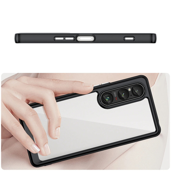 Huse pentru Sony Xperia 1 VI, Fusion Hybrid, transparent / negru