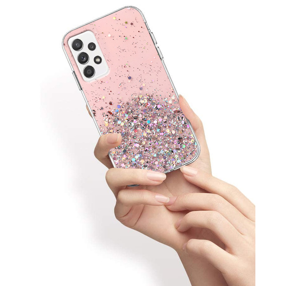 Huse pentru Samsung Galaxy A32 5G, Glittery, roz