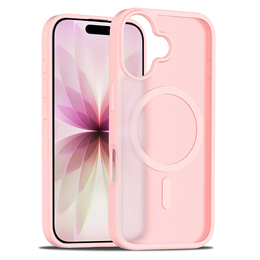 Husă Matt pentru iPhone 17, pentru MagSafe, roz translucid