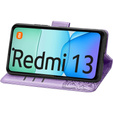 Cu clapetă pentru Xiaomi Redmi 13, Butterfly, violet