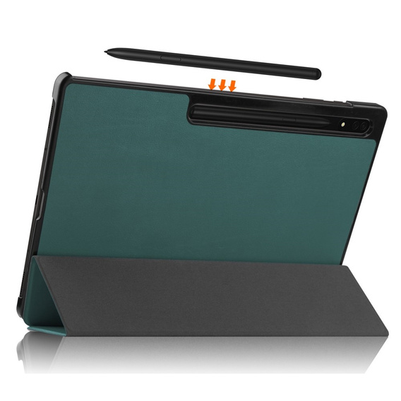 Husă pentru Samsung Galaxy Tab S9 Ultra, Smartcase, verde