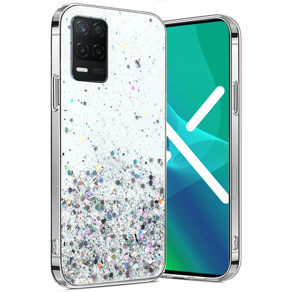 Huse pentru Realme 8 5G, Glittery, transparentă