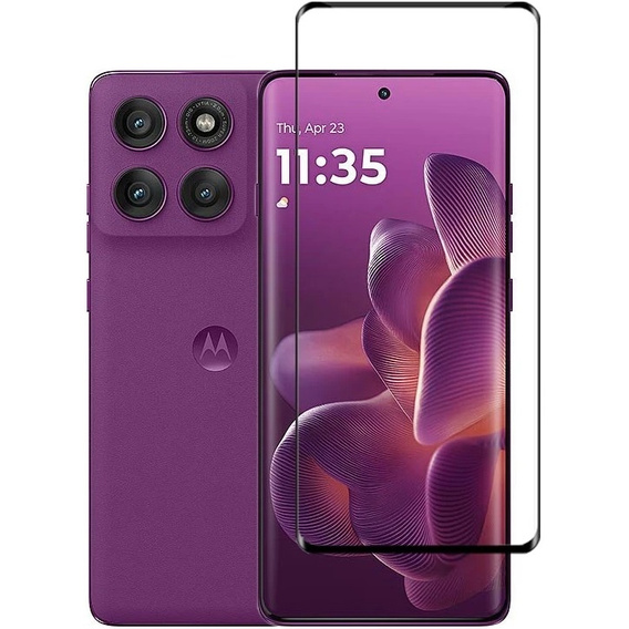 Sticlă călită 3D pentru Motorola Edge 60 Pro, cadru negru