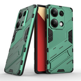 Husa pentru Xiaomi Redmi Note 13 Pro 4G / Xiaomi Redmi Note 14S / Xiaomi Poco M6 Pro 4G, Military kickstand, verde