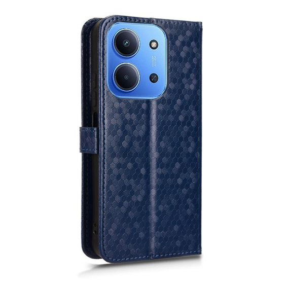 Husa cu clapetă pentru Xiaomi Redmi 15C 4G/LTE, Wallet Rhombus, albastru