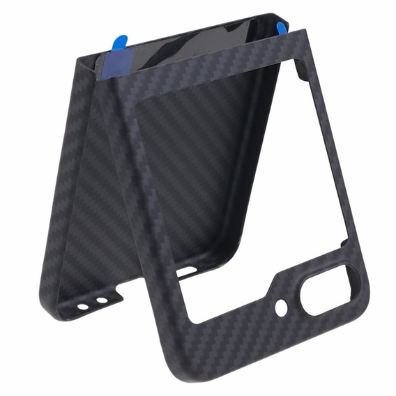 Husă pentru Samsung Galaxy Z Flip5 5G, Aramid Fiber Cover, negru