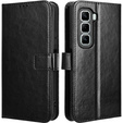 Cu clapetă pentru Infinix Hot 50 Pro 4G, Crazy Horse Wallet, negru