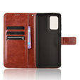 Cu clapetă pentru Motorola Edge 50 Fusion 5G, Crazy Horse Wallet, maro