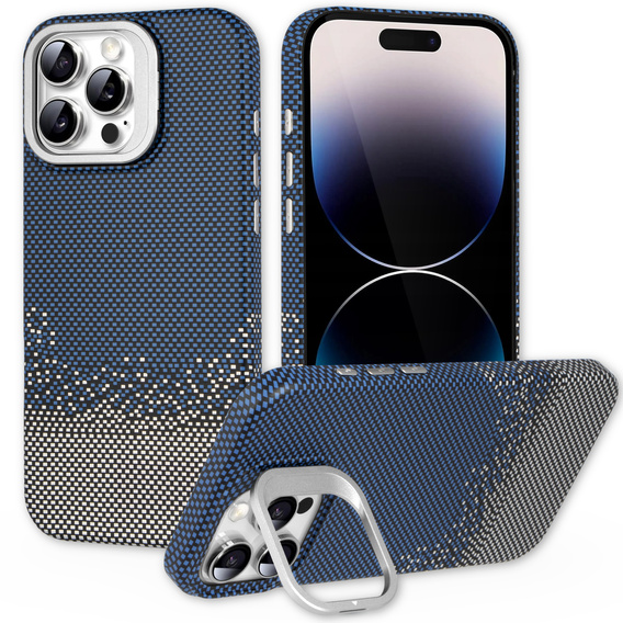 Carcasă pentru iPhone 14 Pro, cadru Kickstand, pentru MagSafe, Sand Blue