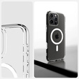 Carcasă ERBORD MagSafe pentru iPhone 16 Pro, buton activ, transparentă + Sticlă pentru ecran