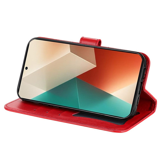 Cu clapetă pentru Xiaomi Redmi Note 13 5G, Mandala, roșu