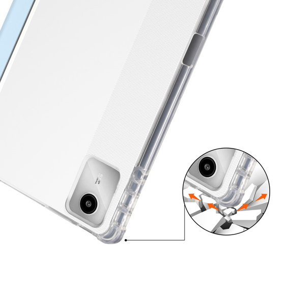 Husă pentru Lenovo Tab M11, Smartcase Hybrid, cu spațiu pentru stylus, albastru