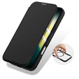 Husă Dux Ducis pentru iPhone Air, Skin X Pro, cu clapetă, pentru MagSafe, negru