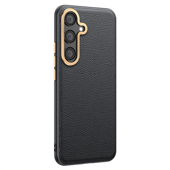 Husă din piele pentru Samsung Galaxy S25, leather hybrid, negru