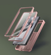 Husă blindată pentru Samsung Galaxy S25 Ultra, Dexnor Full Body (Two Frames), roz