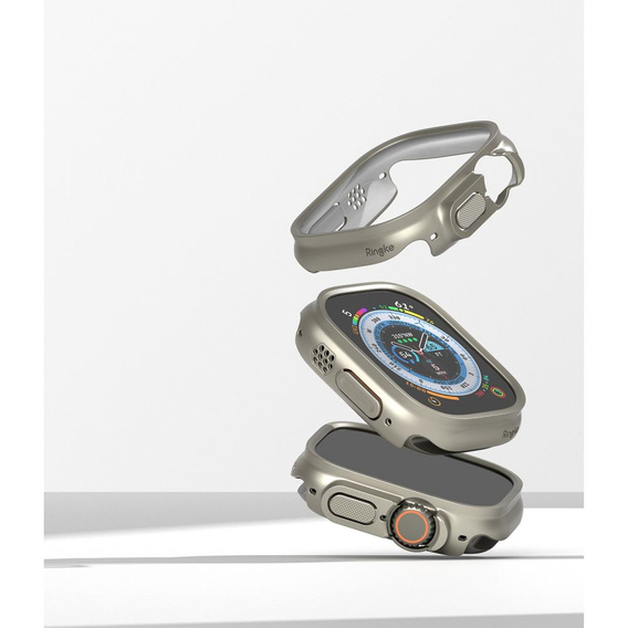 Etui Ringke do Apple Watch Ultra, Slim, 2-Pack, Clear / Titanium Grey