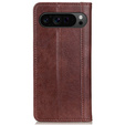 Husă cu clapetă pentru Google Pixel 10 Pro XL / 9 Pro XL, cu buzunar, piele, maro