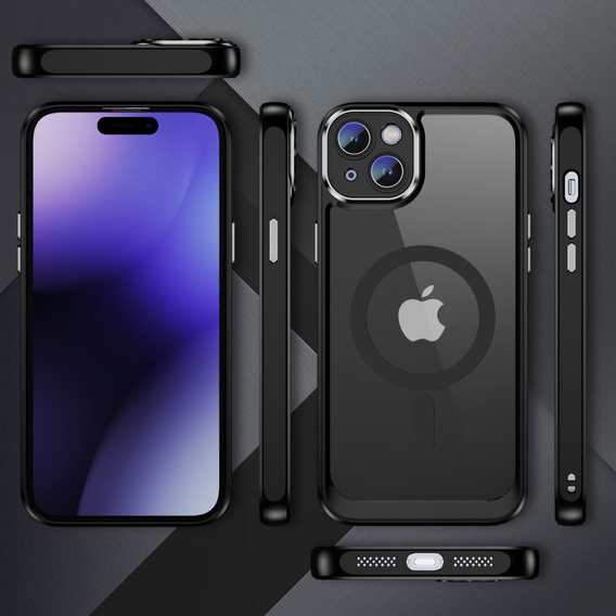 Husă pentru iPhone 15 Plus, ERBORD Impact Guard, MagSafe, negru