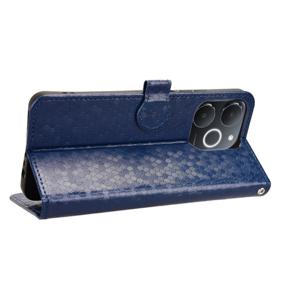 Husa cu clapetă pentru Realme Note 70T 4G, Wallet Rhombus, albastru