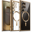 Husă pentru Samsung Galaxy S25 Ultra, Electro MagSafe, de aur + Sticlă pentru ecran