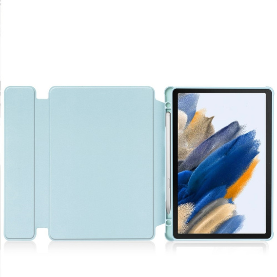 Husă pentru tastatură pentru Samsung Galaxy Tab A9+, Rotary 360° Leather, caz albastru