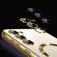 Husă pentru Samsung Galaxy A05s, Electro MagSafe, de aur + Sticlă pentru ecran