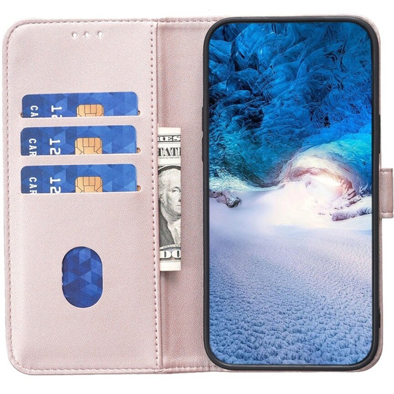 Cu clapetă pentru Samsung Galaxy A55 5G,BINFEN Wallet, roz
