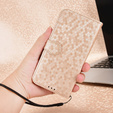 Husa cu clapetă pentru Xiaomi Redmi Note 14 4G, Wallet Rhombus, roz