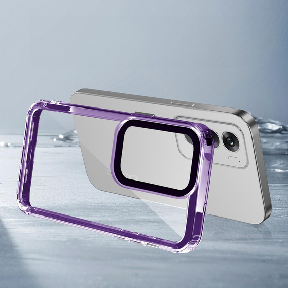 Huse pentru Oppo A80, Fusion Hybrid, transparent / violet