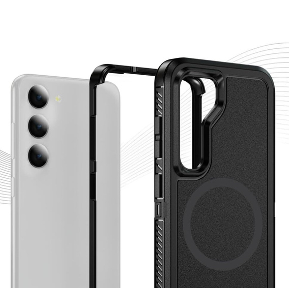 Carcasă cu ramă pentru Samsung Galaxy S23 FE, pentru MagSafe, negru