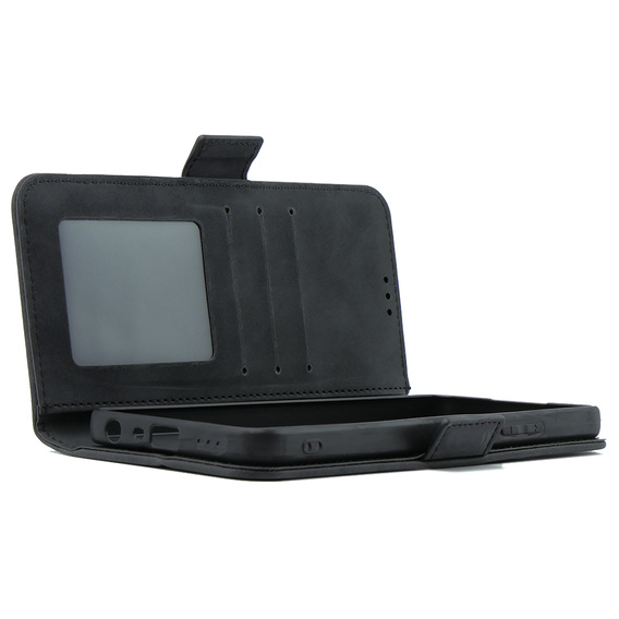 Cu clapetă pentru Oppo A38 4G / Oppo A18 4G, Card Slot, negru