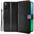 Cu clapetă pentru Sony Xperia 10 IV, Wallet, negru