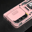 Husă blindată pentru Samsung Galaxy Z Fold6 5G, CamShield Slide, roz rose gold