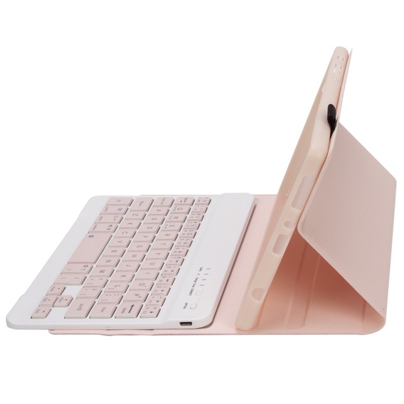 Carcasă + tastatură Samsung Galaxy Tab A7 Lite 8.7 T220 / 225, roz rose gold