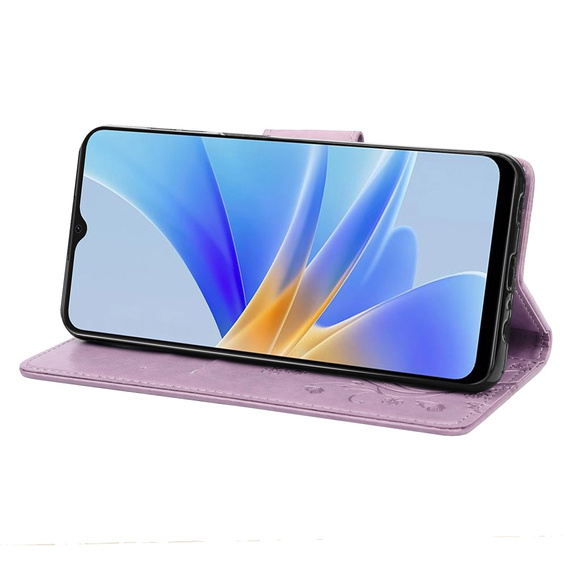 Cu clapetă pentru Oppo A17, Butterfly, violet