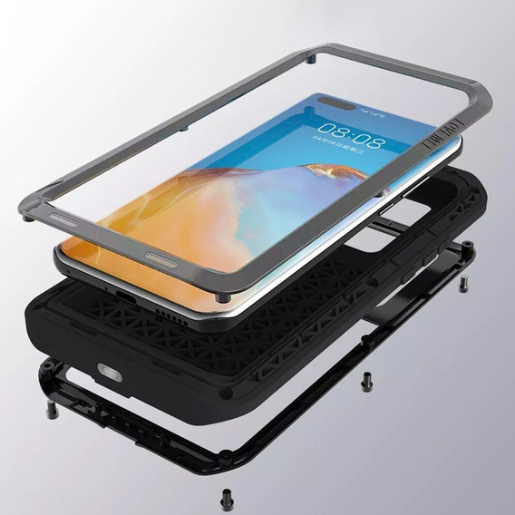 Love Mei Huse pentru Huawei P40 Pro, armored without glass, de argint