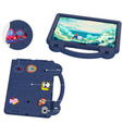 Husă pentru copii pentru Samsung Tab A8 X200 / X205, Cute Patterns, cu suport, albastru închis