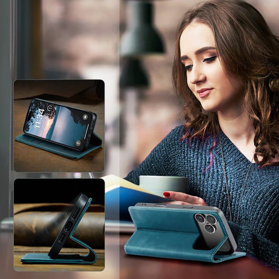 ERBORD Vintage caz - flip portofel pentru iPhone 17 Pro Max