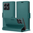 Husă pentru Xiaomi 14T, ERBORD Glossy Litchi, portofel cu clapetă, verde