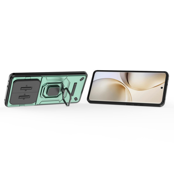 Husă blindată pentru Realme 14 Pro 5G, CamShield Slide, verde